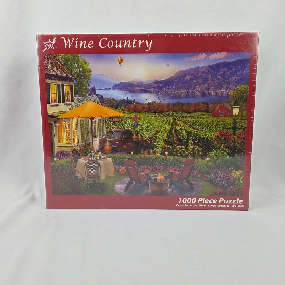 New Sealed Vermont Christmas Company "Wine Country" by D. Maclean 1000 Pc Puzzle